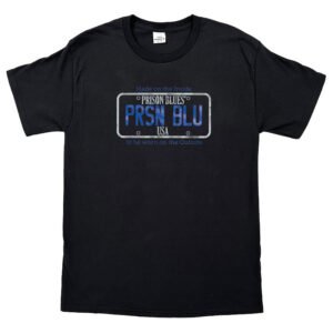 T-Shirt Black w/Chrome and Blue Chrome Plate Logo