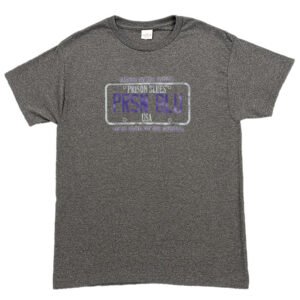 T-Shirt Charcoal Heather w/Chrome and Purple Chrome Plate Logo