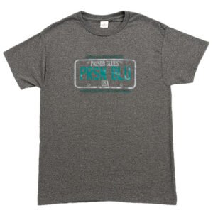 T-Shirt Charcoal Heather w/Chrome and Teal Chrome Plate Logo