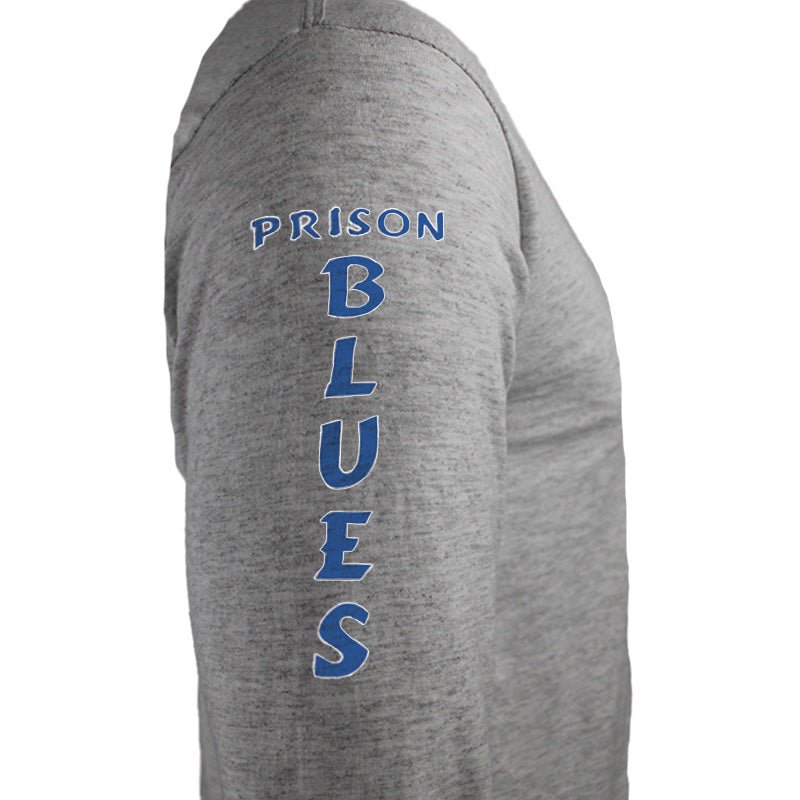 Long Sleeve T-Shirt w/White and Royal Blue Prison Blues - Image 2