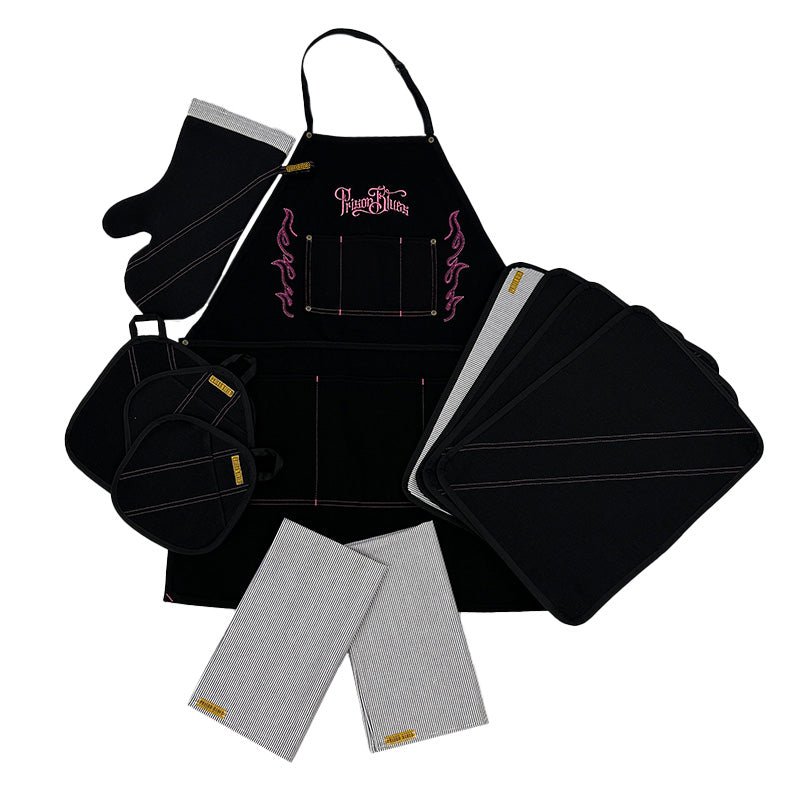 BBQ Gift Set, 2 Hickory Hand Towels, 1 Large Pot Holder, 2 Small Pot Holders, 4 Place Mats - Image 4