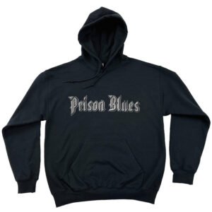 Pull Over Hooded Sweatshirt Black w/Brilliant Sliver and White Metal Logo