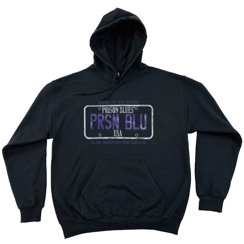 Pull Over Hooded Sweatshirt Black w/Chrome and Purple Chrome Plate Logo