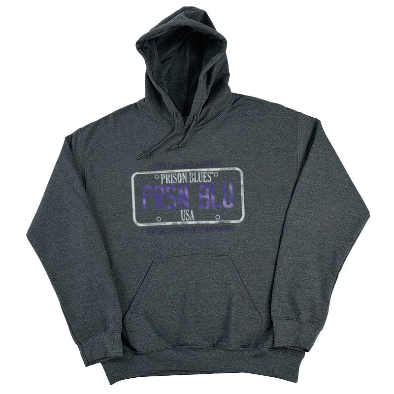 Pull Over Hooded Sweatshirt Dark Heather w/Chrome and Purple Chrome Plate Logo