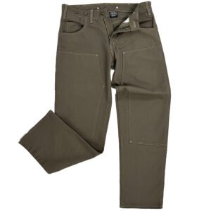 Double Knee Jeans with buttons Rigid Olive