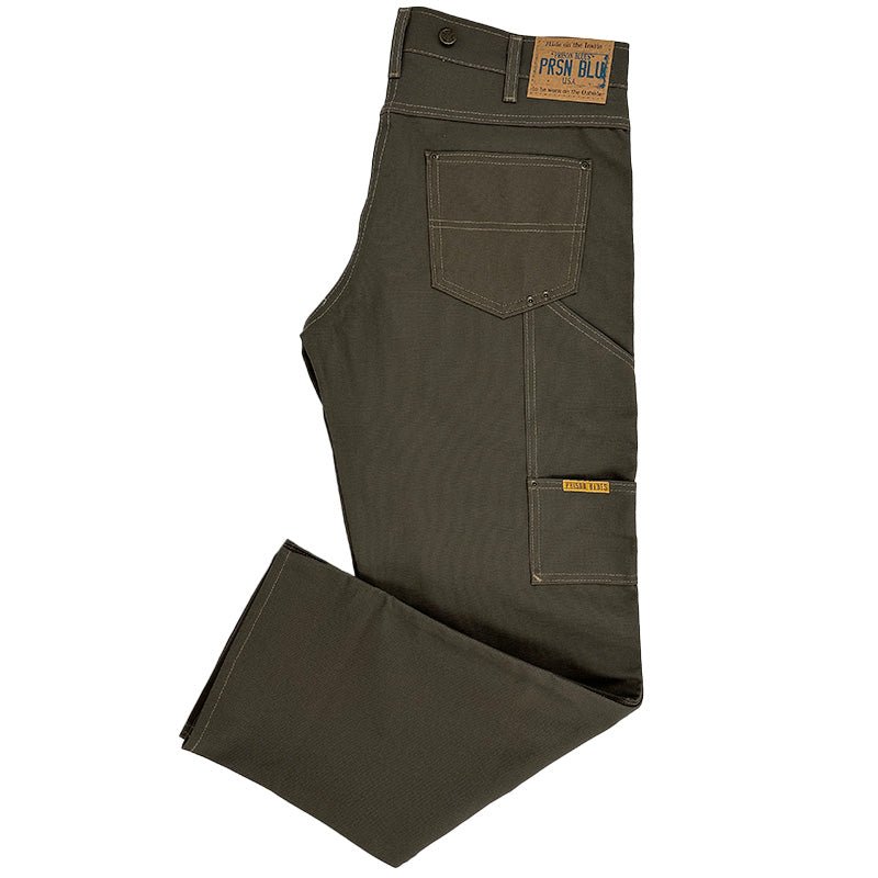Double Knee Jeans with buttons Rigid Olive - Image 2