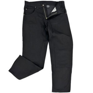 Double Knee Jeans w/out buttons Rinsed Black