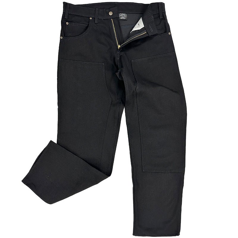 Double Knee Jeans w/out buttons Rinsed Black