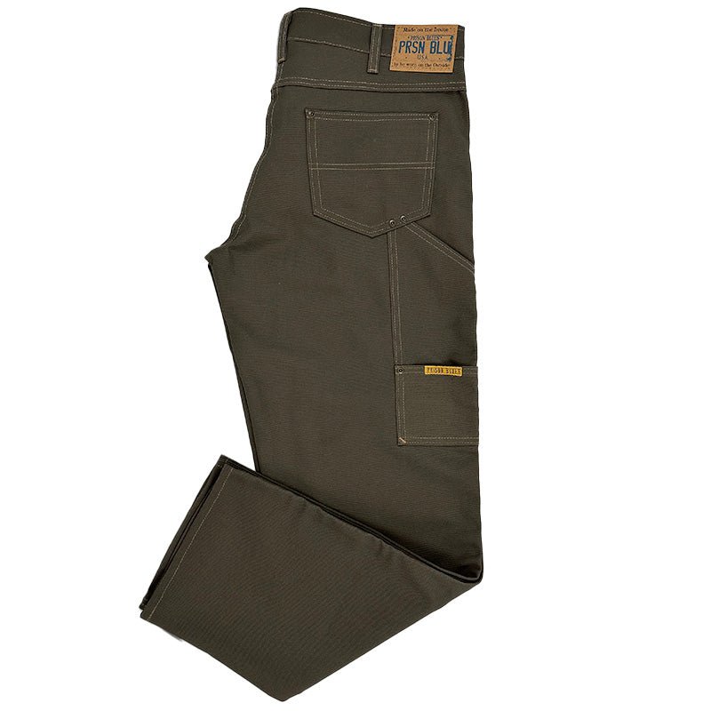 Double Knee Jeans w/out buttons Rinsed Olive - Image 2