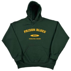 Pull Over Hooded Sweatshirt Forest Green w/Golden Yellow Varsity Logo