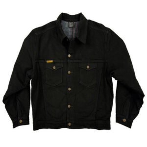 Western Jacket Rinsed Black Lined