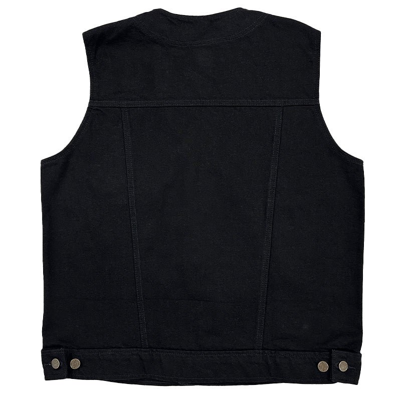 Western Vest Rinsed Black Unlined - Image 2