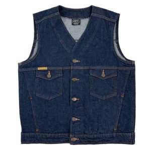 Western Vest Rinsed Blue Unlined