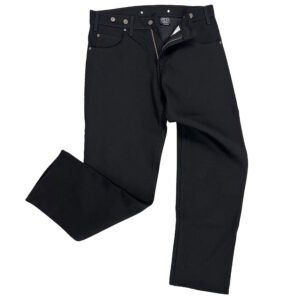 Work Jeans with buttons Rinsed Black