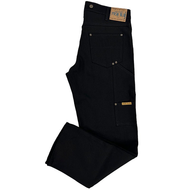 Work Jeans with buttons Rinsed Black - Image 2