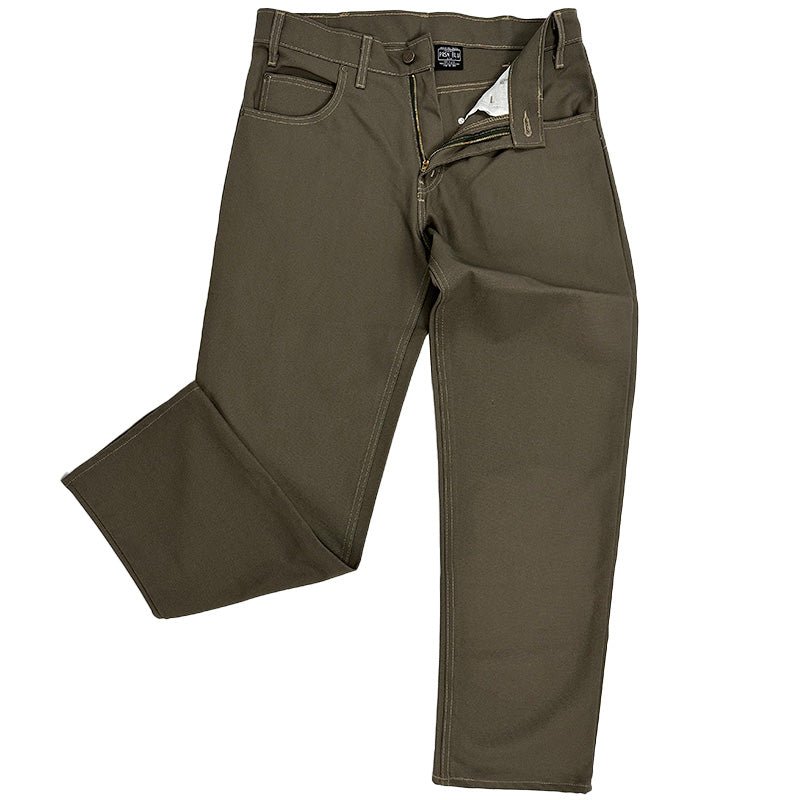 Work Jeans w/out buttons Rinsed Olive