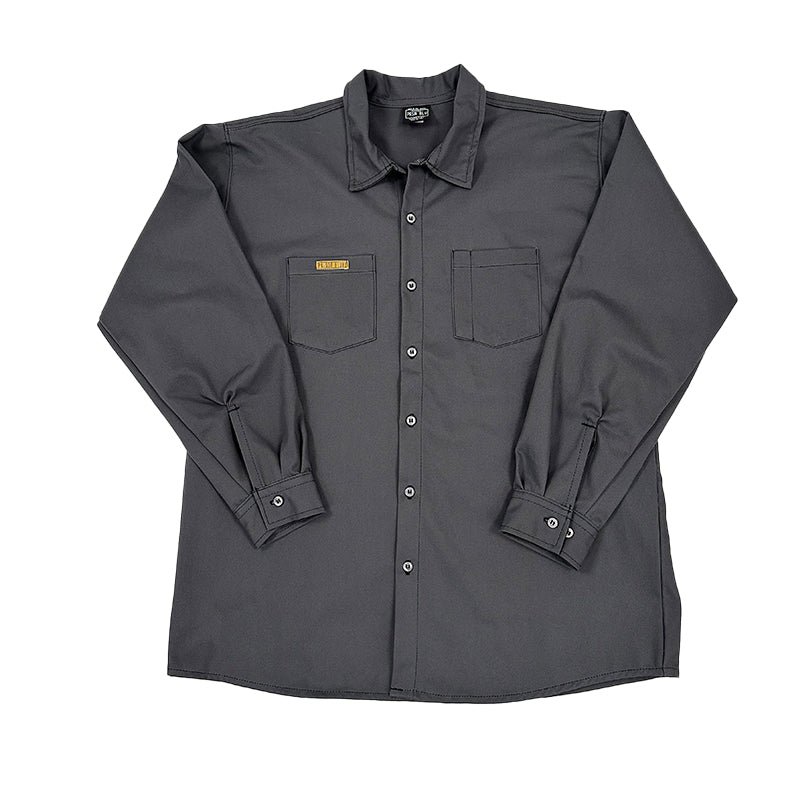 Work Shirt Charcoal Long Sleeve Tall w/Front Buttons - Image 2