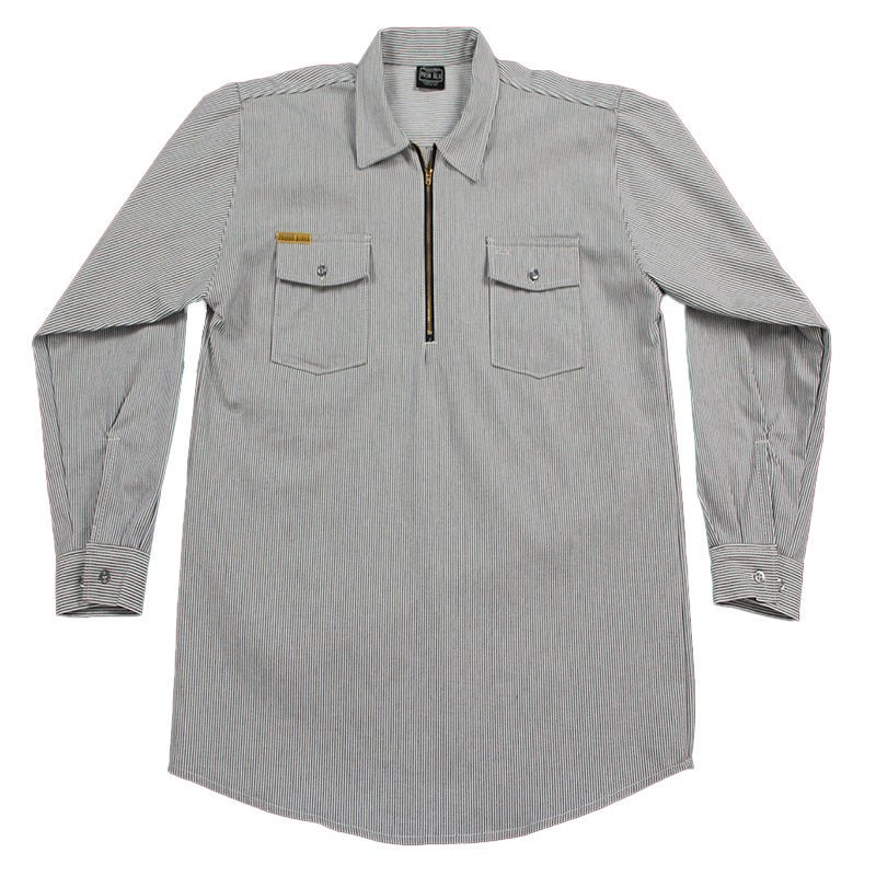 Work Shirt Hickory Long Sleeve w/Front Zipper - Image 2