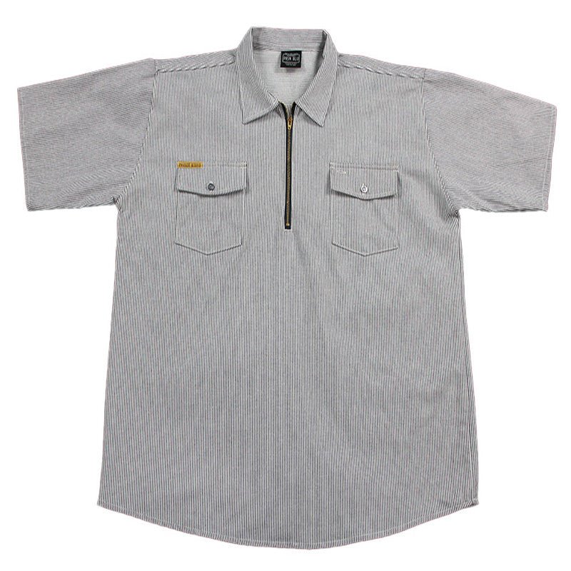 Work Shirt Hickory Short Sleeve w/Front Zipper